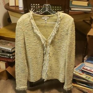 St. John Sport by Marie Gray Jacket With Fringe Si